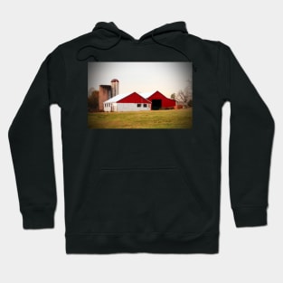 Red And White Barn Hoodie